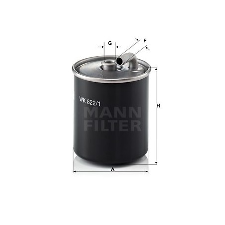MANN Palivovy filter WK 822/1  OL.GOLF VI,IBIZA 2.0TDI 08-