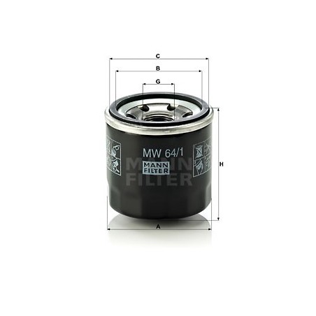 MANN Olejovy filter MW 64/1  OL.GOLF VI,IBIZA 2.0TDI 08-