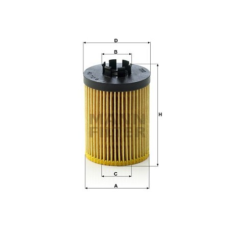 MANN Olejovy filter HU 712/8 x  OL.GOLF VI,IBIZA 2.0TDI 08-