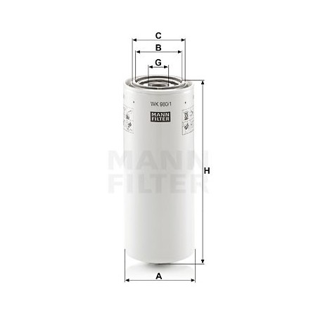 MANN Palivovy filter WK 980/1  OL.GOLF VI,IBIZA 2.0TDI 08-