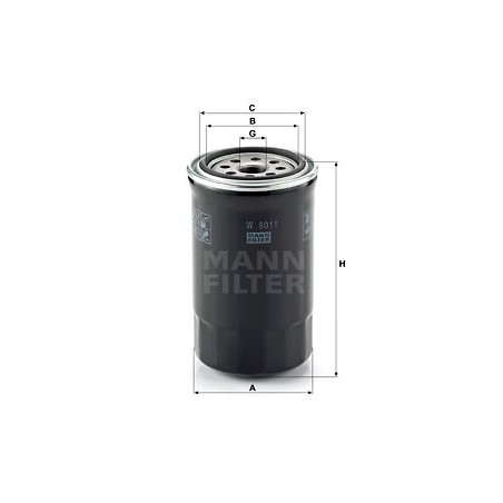 MANN Olejovy filter W 8011  OL.GOLF VI,IBIZA 2.0TDI 08-