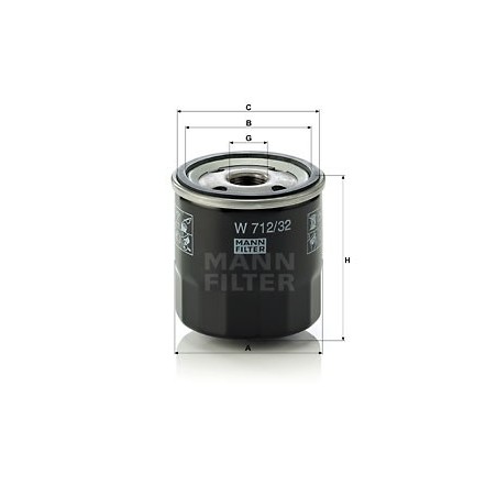 MANN Olejovy filter W 712/32  OL.GOLF VI,IBIZA 2.0TDI 08-
