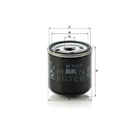 MANN Olejovy filter W 712/21  OL.GOLF VI,IBIZA 2.0TDI 08-