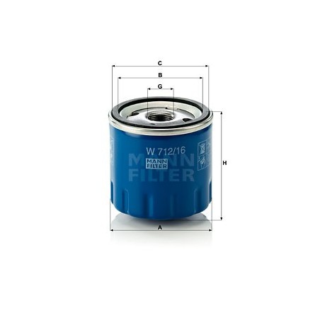 MANN Olejovy filter W 712/16  OL.GOLF VI,IBIZA 2.0TDI 08-