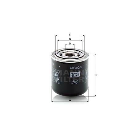 MANN Hydraulicky filter automatickej prevodovky WD 920/3  OL.GOLF VI,IBIZA 2.0TDI 08-
