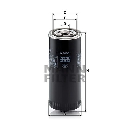 MANN Olejovy filter W 962/2  OL.GOLF VI,IBIZA 2.0TDI 08-