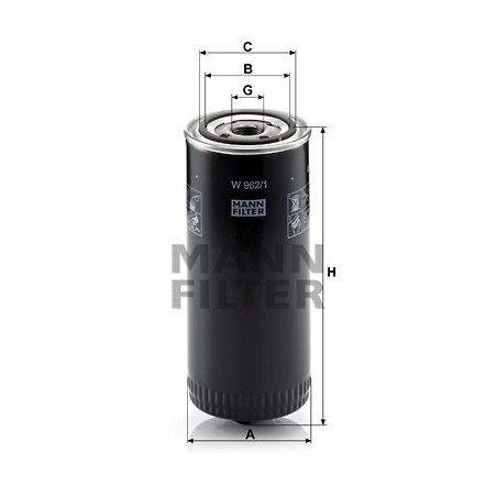 MANN Filter pracovnej hydrauliky W 962/1  OL.GOLF VI,IBIZA 2.0TDI 08-