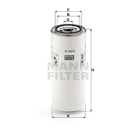 MANN Olejovy filter W 962/8  OL.GOLF VI,IBIZA 2.0TDI 08-