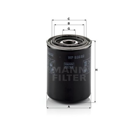 MANN Olejovy filter WP 928/82  OL.GOLF VI,IBIZA 2.0TDI 08-