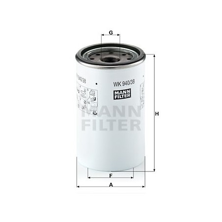 MANN Palivovy filter WK 940/38 x  OL.GOLF VI,IBIZA 2.0TDI 08-
