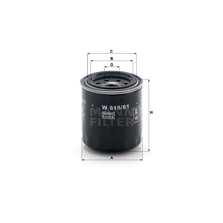 MANN Olejovy filter W 815/81  OL.GOLF VI,IBIZA 2.0TDI 08-