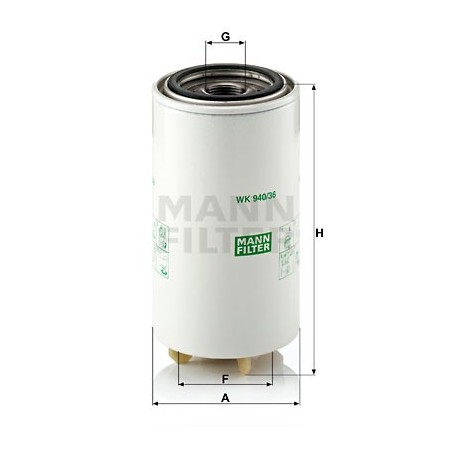MANN Palivovy filter WK 940/36 x  OL.GOLF VI,IBIZA 2.0TDI 08-