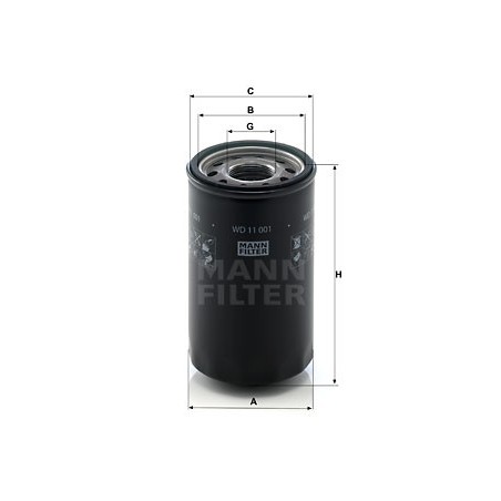 MANN Filter pracovnej hydrauliky WD 11 001  OL.GOLF VI,IBIZA 2.0TDI 08-
