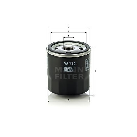 MANN Olejovy filter W 712  OL.GOLF VI,IBIZA 2.0TDI 08-