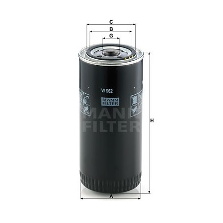MANN Olejovy filter W 962  OL.GOLF VI,IBIZA 2.0TDI 08-