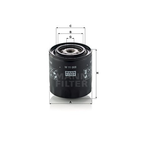 MANN Olejovy filter W 11 008  OL.GOLF VI,IBIZA 2.0TDI 08-