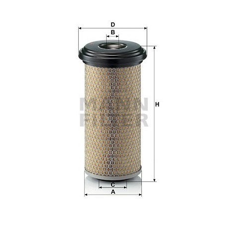 MANN Vzduchovy filter C 15 165  OL.GOLF VI,IBIZA 2.0TDI 08-